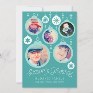 Christmas Family Ornaments Holiday Card