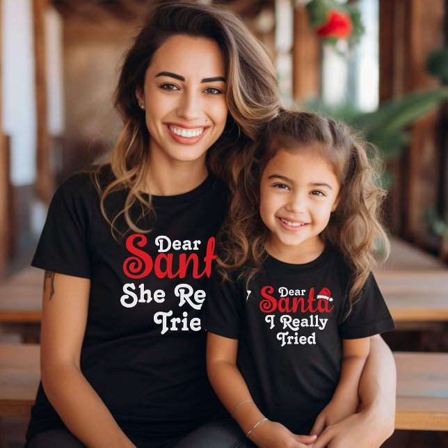 Christmas Family Personalised Funny Dear Santa Kid T-Shirt (Creator Uploaded)