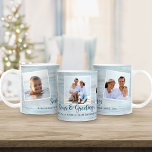 Christmas Family Photo Beach  Coffee Mug<br><div class="desc">This 3-photo Christmas mug makes a perfect gift for grandparents, parents, and other family members. You can easily change the photos and add your own personal message, or use the one provided. A beach wood background and “Seas & Greetings” adds a coastal touch. *If you need assistance with this design...</div>
