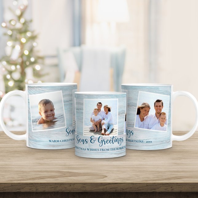 Christmas Family Photo Beach  Coffee Mug (Creator Uploaded)