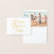 CHRISTMAS FAMILY PHOTO CARD PEACE LOVE JOY IN FOIL