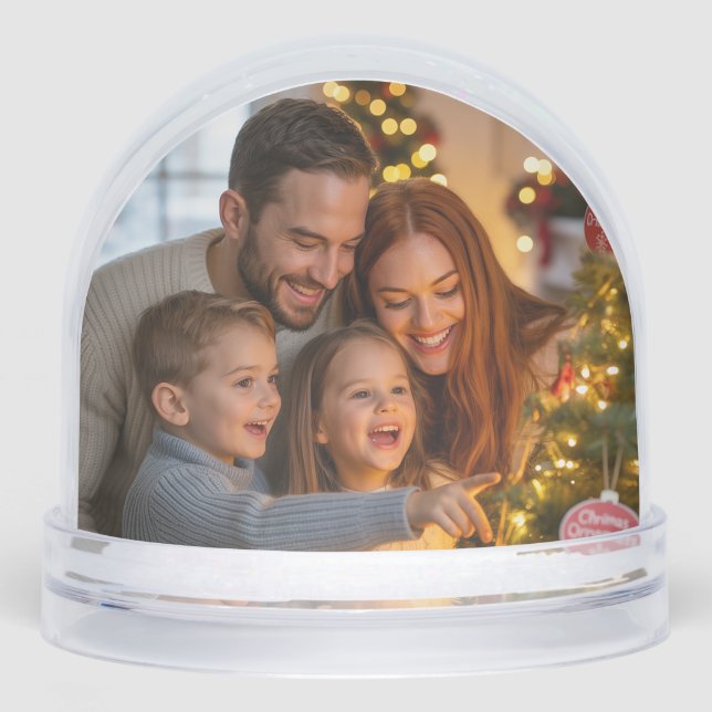 Christmas Family Photo Custom Snowglobe (Front)