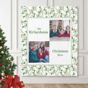 Christmas Family Photo Fleece Blanket
