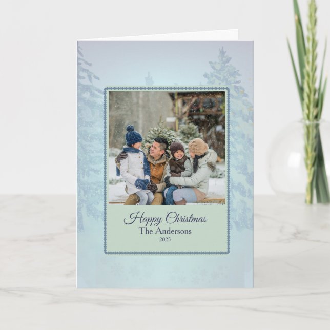 Christmas Family Photo Greeting Card (Front)