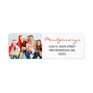 Christmas Family Photo Script Return Address Return Address Label