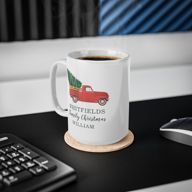 Christmas Family Reunion Dad Custom Holiday Two-Tone Coffee Mug (Creator Uploaded)