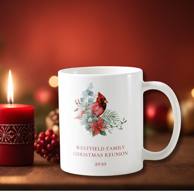 Christmas Family Reunion Red Cardinal Coffee Mug (Christmas Family Reunion Red Cardinal Keepsake Coffee Mug)