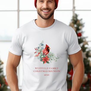 Christmas Family Reunion Red Cardinal T-Shirt