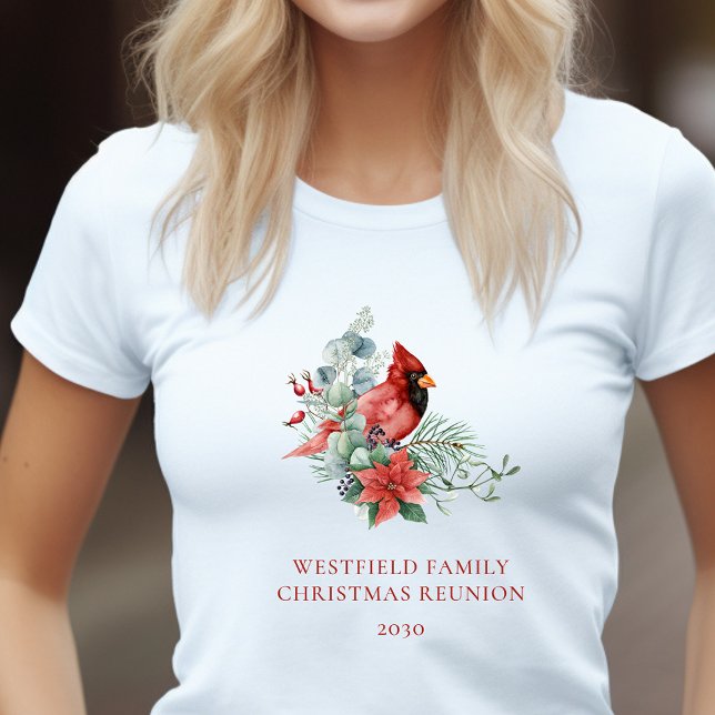 Christmas Family Reunion Red Cardinal T-Shirt (Christmas Family Reunion Red Cardinal Women's T-Shirt)
