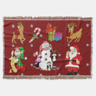 Christmas Family Snowflakes Blanket