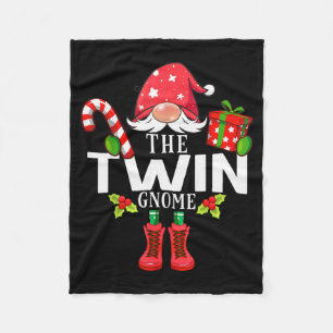 Christmas Family The Twin Gnome Matching  Fleece Blanket