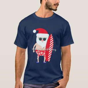 Christmas Family Vacation Matching Set Santa Surfi T-Shirt