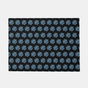 Christmas Fancy Artistic Snowflake Pattern Holiday Doormat