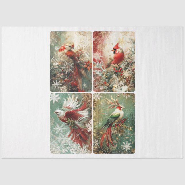 Christmas fancy feathers tissue paper (Front)