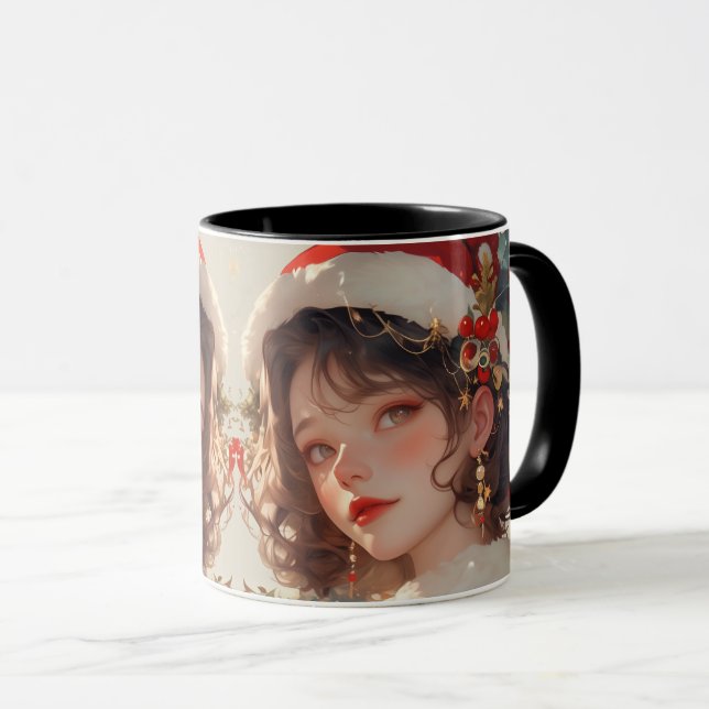 Christmas Fantasy : Holiday Romance Two-Tone Mug (Front Right)
