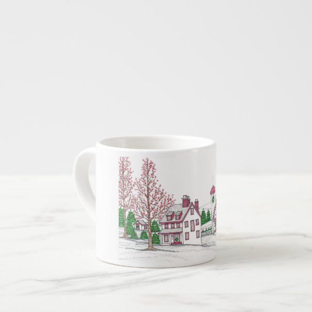 Christmas Farm Espresso Mug (Front Left)