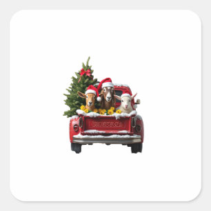 Christmas Farm Square Sticker