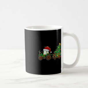 Christmas Farm Tractor Xmas Tree Lights Santa Hat Coffee Mug