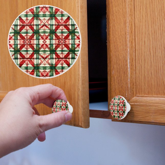 Christmas Farmhouse Rustic Pattern Ceramic Knob (Creator Uploaded)
