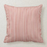 Christmas Farmhouse Rustic Vintage Red Ticking Cushion<br><div class="desc">Christmas Farmhouse Rustic Vintage Red Ticking Throw Pillow.  Cotton available.  Zipper.  Perfect Christmas accent.</div>