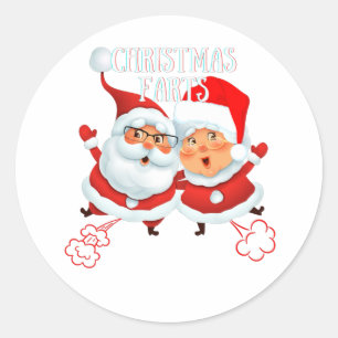 Christmas Farts Classic Round Sticker