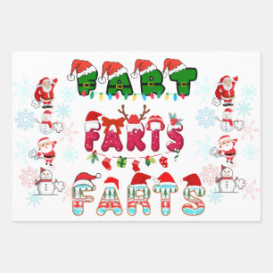 Christmas Farts Wrapping Paper Sheet