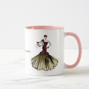Christmas Fashion Illustration with parcel Mug