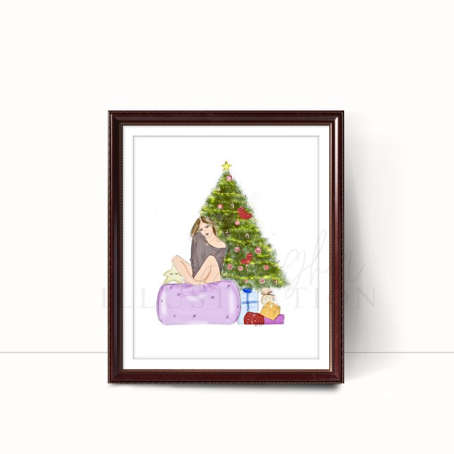 Christmas, fashion sketch, illustration, poster (Creator Uploaded)