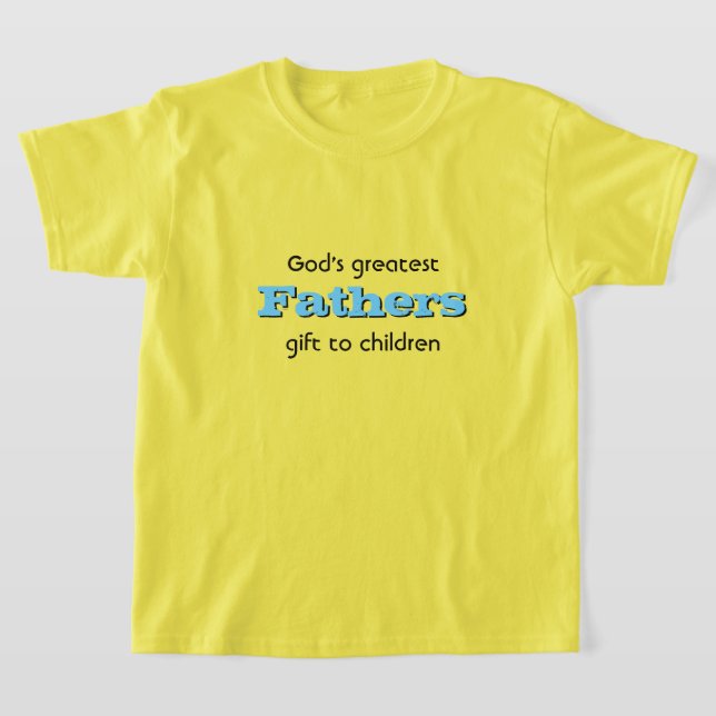 Christmas Fathers God's greatest gift to children  T-Shirt (Laydown)