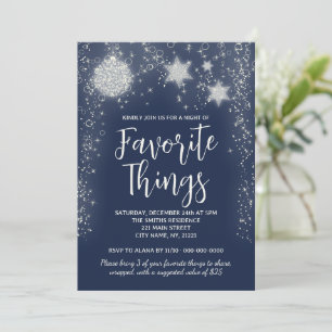 Christmas Favorite Things Gift Exchange Party Invitation