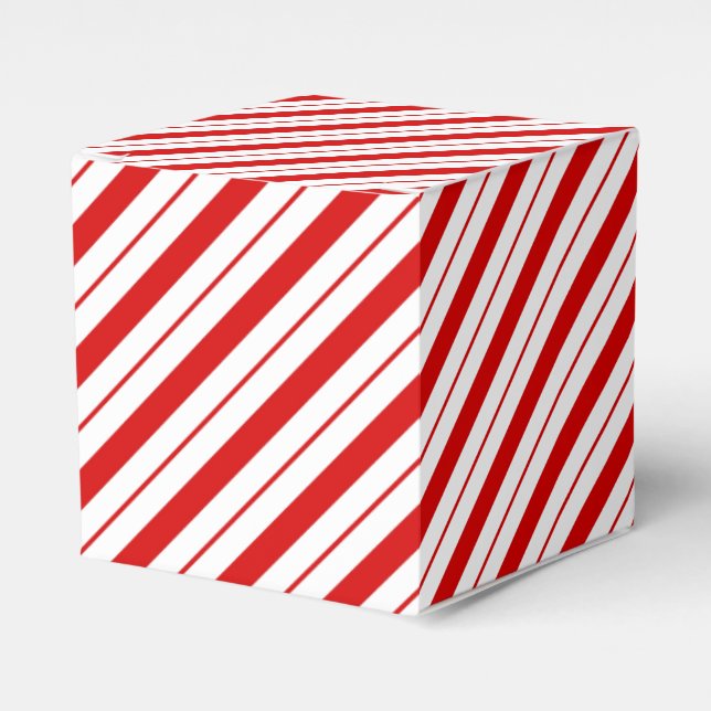 Christmas Favour Box Candy Cane Stripe (Front Side)