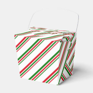 Christmas Favour Box Candy Cane Stripe