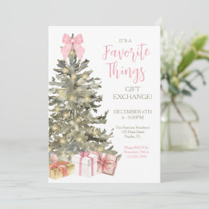 Christmas Favourite Things Gift Exchange Invitatio Invitation