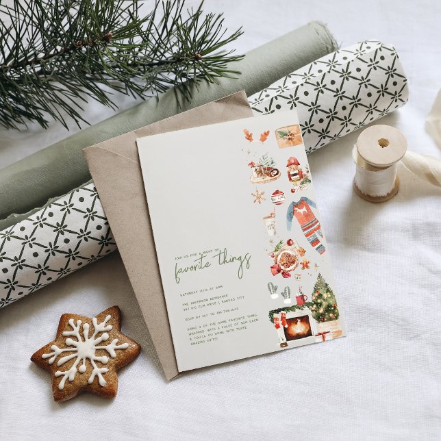 Christmas Favourites | Favourite Things Party  Invitation (Creator Uploaded)