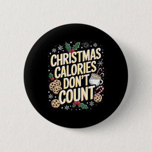 Christmas Feasting Tee - Holiday Indulgence 6 Cm Round Badge