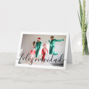 Christmas Feliz Navidad Typography Holiday Photo Card
