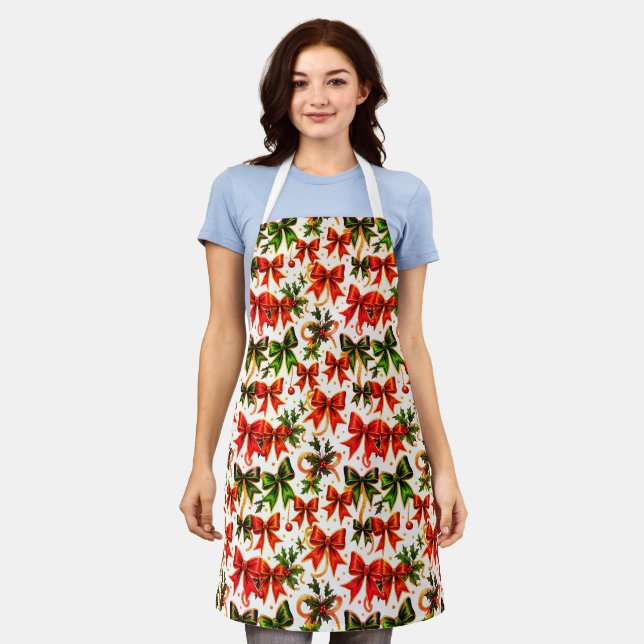 Christmas Festive All-Over Print Apron (Worn)