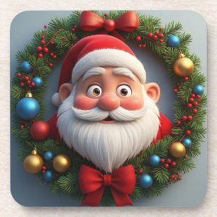 Christmas Festive Cartoon Santa Claus Coaster