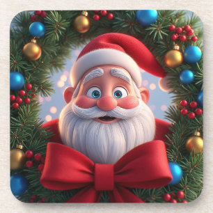 Christmas Festive Cartoon Santa Claus Coaster