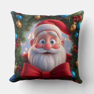 Christmas Festive Cartoon Santa Claus Cushion
