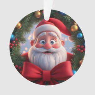 Christmas Festive Cartoon Santa Claus Ornament