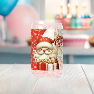 Christmas Festive Holiday Decoration Can Glass
