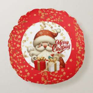 Christmas Festive Holiday Decoration Ornament🎅 Round Cushion