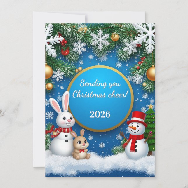 Christmas Festive Holiday Scene Card (Front)