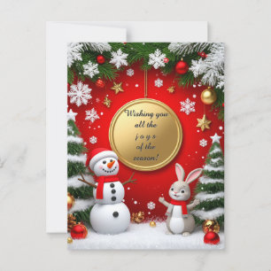 Christmas Festive Holiday Scene Postcard