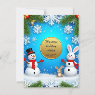 Christmas Festive Holiday Scene Postcard