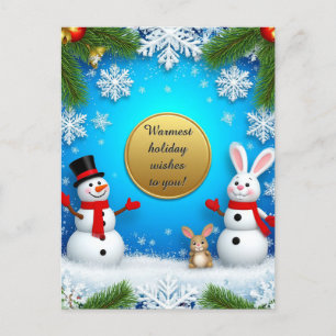 Christmas Festive Holiday Scene Postcard