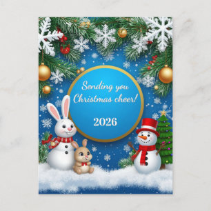 Christmas Festive Holiday Scene Postcard