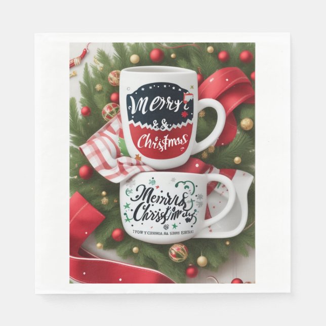 Christmas Festive Paper Napkin (Front)