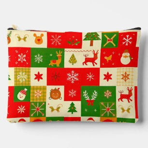 Christmas festive pattern accessory pouch